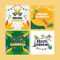 modelo de banner de carnaval brasileiro vetor