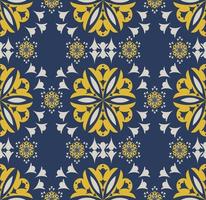 étnica geométrica flor forma colorido amarelo azul sem costura de fundo. uso para tecido, têxtil, elementos de decoração de interiores, estofados, embrulhos. vetor