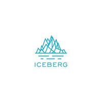 logotipo abstrato do iceberg azul vetor