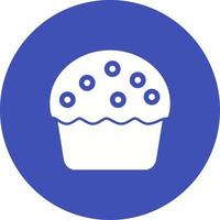 ícone de fundo de círculo de muffin de creme vetor