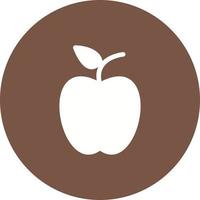 ícone de fundo do círculo de maçã vetor