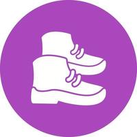 ícone de fundo do círculo de sapatos vetor