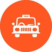 ícone de fundo do círculo de táxi vetor