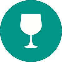 ícone de fundo de círculo de copo de vinho vetor