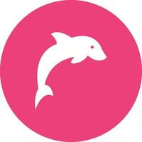 ícone de fundo do círculo de golfinhos vetor