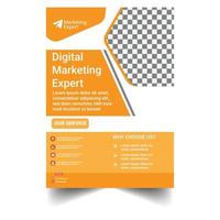 modelo de panfleto de marketing digital vetor