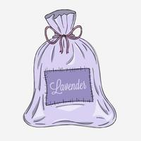 bolsa vetorial com lavanda perfumada vetor