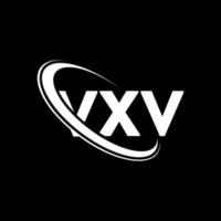 logotipo vxv. carta vxv. design de logotipo de carta vxv. iniciais vxv logotipo ligado com círculo e logotipo monograma em maiúsculas. tipografia vxv para marca de tecnologia, negócios e imóveis. vetor