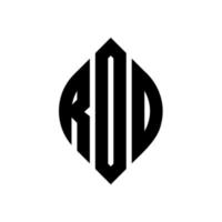 design de logotipo de letra de círculo rdo com forma de círculo e elipse. letras de elipse rdo com estilo tipográfico. as três iniciais formam um logotipo circular. rdo círculo emblema abstrato monograma carta marca vetor. vetor