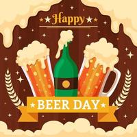 conceito de festividade do dia da cerveja feliz vetor