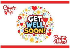 Get Well Soon cards vector free