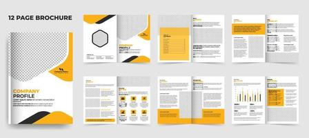 perfil de empresa criativa e modelo de brochura de negócios e design de brochura corporativa ou livreto ou catálogo