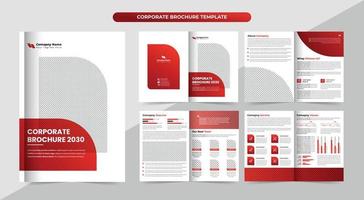 design de layout de modelo de folheto de negócios corporativos criativos ou perfil mínimo da empresa e folheto de relatório anual vetor