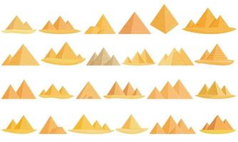 vetor de desenhos animados de ícone de Egito pirâmides. esfinge do Cairo