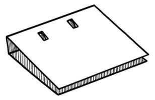 ilustração em vetor de pasta com documentos isolados em um fundo branco. rabisco desenho a mão