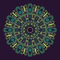 ilustração de mandala verde vetor