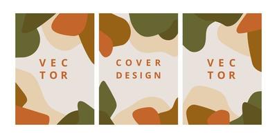 conjunto de moda de abstrato com respingo orgânico em tons pastel. modelo de design retrô em estilo minimalista. capa elegante simples para design de marca. ilustração vetorial vetor