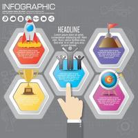 Conjunto de modelos de design de infográficos da natureza, ilustração em vetor eps10