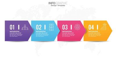 infográfico elementos de etapas para conteúdo, diagrama, fluxograma, etapas, peças, linha do tempo, fluxo de trabalho, gráfico. vetor