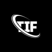 logotipo tif. carta tif. design de logotipo de carta tif. iniciais tif logotipo ligado com círculo e logotipo monograma maiúsculo. tif tipografia para tecnologia, negócios e marca imobiliária. vetor