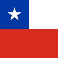 bandeira do chile, cores oficiais. ilustração vetorial. vetor