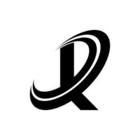 logotipo de monograma r em letra maiúscula vetor