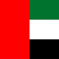 bandeira dos Emirados Árabes Unidos, cores oficiais. ilustração vetorial. vetor