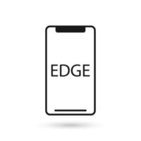 ícone de design plano de telefone móvel com símbolo de tecnologia de comunicação de ponta vetor