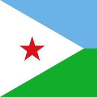 bandeira do djibuti, cores oficiais. ilustração vetorial. vetor