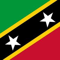 bandeira de São Cristóvão e Nevis, cores oficiais. ilustração vetorial. vetor