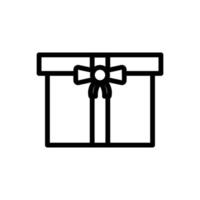 ícone de caixa de presente com fita. ícone relacionado ao casamento. estilo de ícone de linha. design simples editável vetor