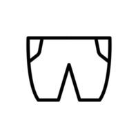 ícone de shorts. adequado para o ícone de roupas. estilo de ícone de linha. design simples editável vetor