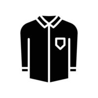 ícone de camisa de manga longa. adequado para o ícone de roupas. estilo de ícone sólido, glifo. design simples editável vetor