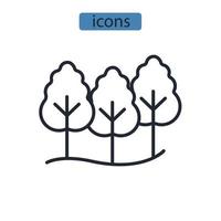 ícones de jardim simbolizam elementos vetoriais para infográfico web vetor