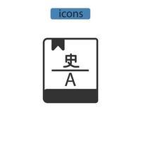 ícones do tradutor símbolo elementos vetoriais para infográfico web vetor