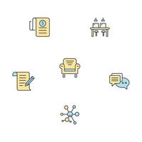 conjunto de ícones freelance. elementos vetoriais de símbolo de pacote freelance para web infográfico vetor