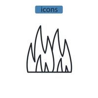 ícones de gramado símbolo elementos vetoriais para web infográfico vetor