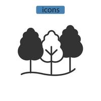 ícones de jardim simbolizam elementos vetoriais para infográfico web vetor