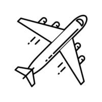 ícone de avião e imagem vetorial vetor