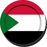 bandeira desenhada à mão do vetor do sudão, libra sudanesa