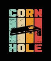 design de t-shirt vintage cornhole. vetor