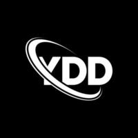 logotipo yd. carta jd. design de logotipo de carta ydd. iniciais ydd logotipo ligado com círculo e logotipo monograma maiúsculo. ydd tipografia para marca de tecnologia, negócios e imóveis. vetor