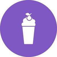 ícone de fundo de círculo de milk-shake de morango vetor