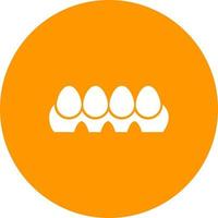 ícone de fundo do círculo de bandeja de ovos vetor