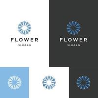 modelo de design plano de ícone de logotipo de flores vetor