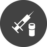 ícone de fundo do círculo de vacina vetor