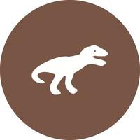 ícone de fundo do círculo de dinossauro vetor