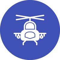 ícone de fundo de círculo de helicóptero militar vetor