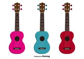 Conjunto de vetores de ukulele