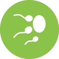 ícone de fundo do círculo de esperma vetor